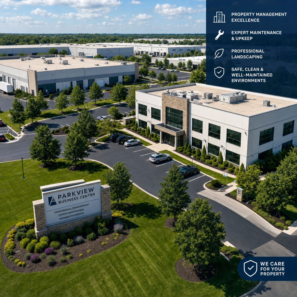 Commercial property with professional exterior maintenance and quality finishes