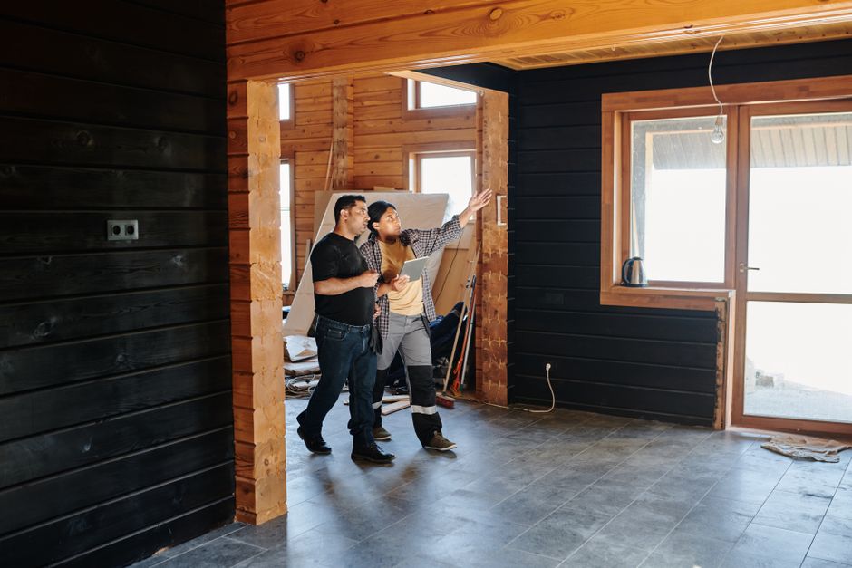 Installation underway showing roofing material and professional technique